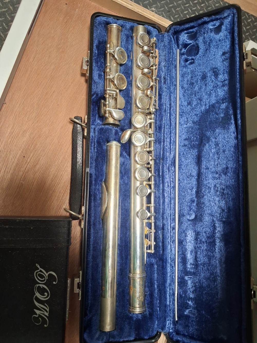 Silver Flute with Case - Classic Men's Accessory